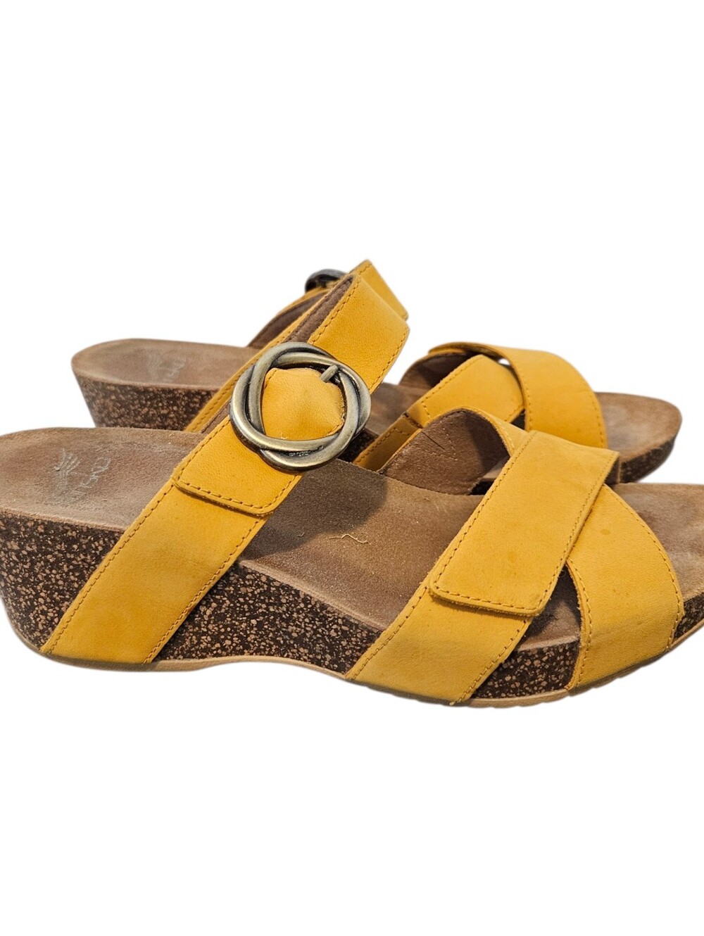 Dansko‎ Susie Mango Milled Nubuck Wedge Casual Women's Sandal Size 38 US 7-7.5